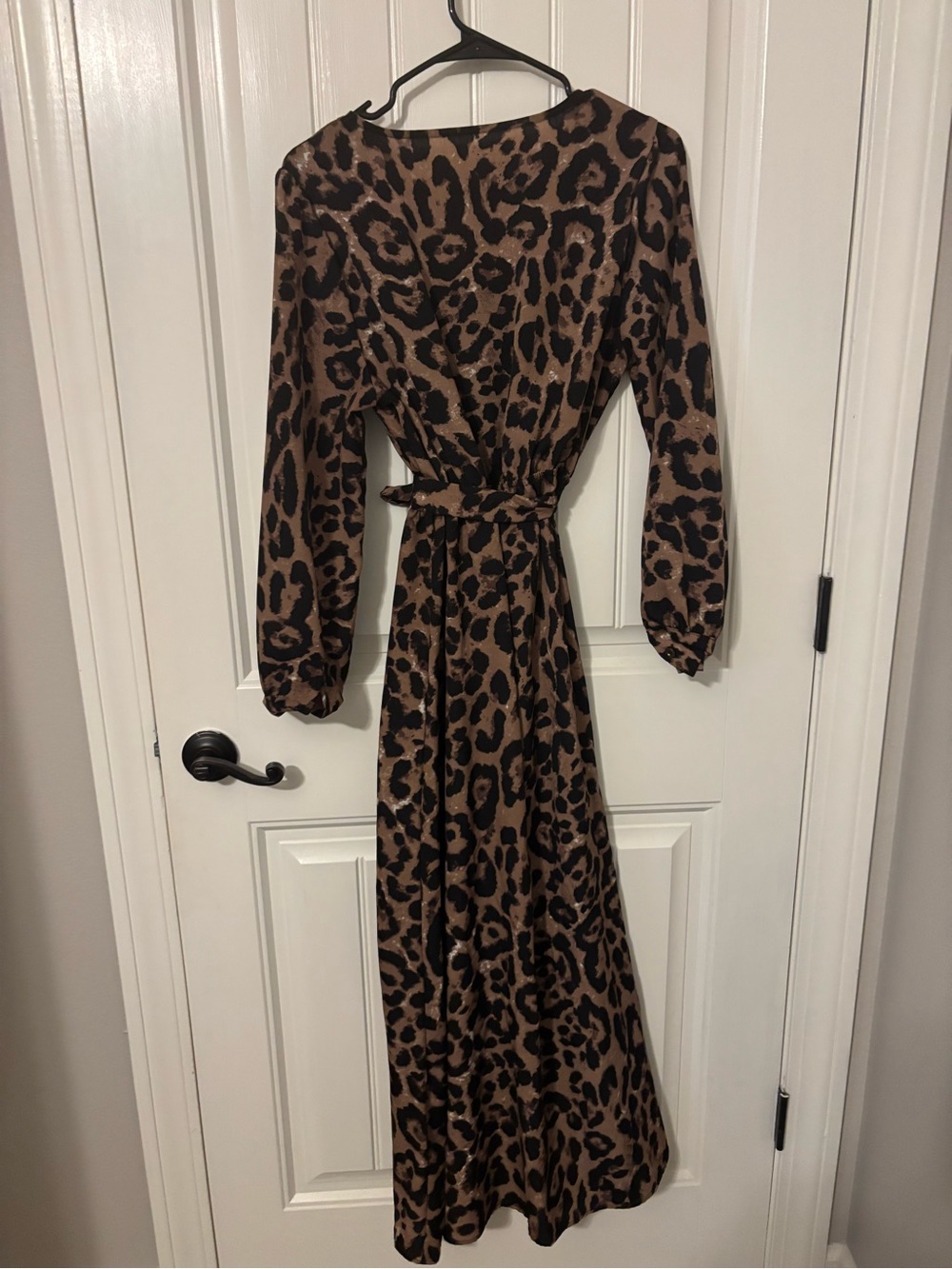 Source Unknown Leopard Print Maxi Dress - Brown & Black